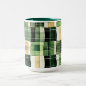Smaragd-Patchwork-Kariert Tasse (Zentrum)