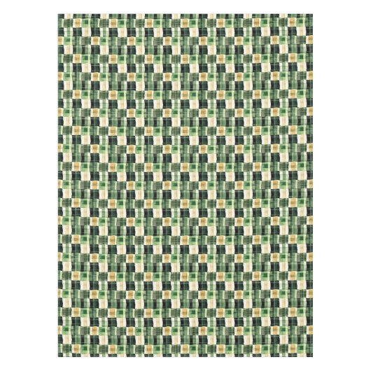 Smaragd-Patchwork-Kariert Tischdecke (Vorderseite)