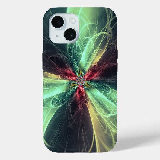 Smaragd-Plasma-Energie-Fraktal-Kunst Case-Mate iPhone Hülle (Rückseite)