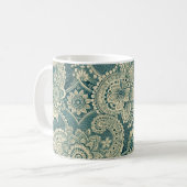 Smaragd-Schleifenmedaillon Kaffeetasse (Vorderseite Links)