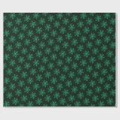 Smaragd-Schneeflocken-Kunst Geschenkpapier (Flach)