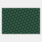 Smaragd-Schneeflocken-Kunst Geschenkpapier Set (Vorderseite 2)