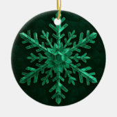 Smaragd-Schneeflocken-Kunst Keramik Ornament (Vorne)