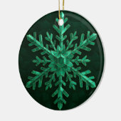 Smaragd-Schneeflocken-Kunst Keramik Ornament (Links)