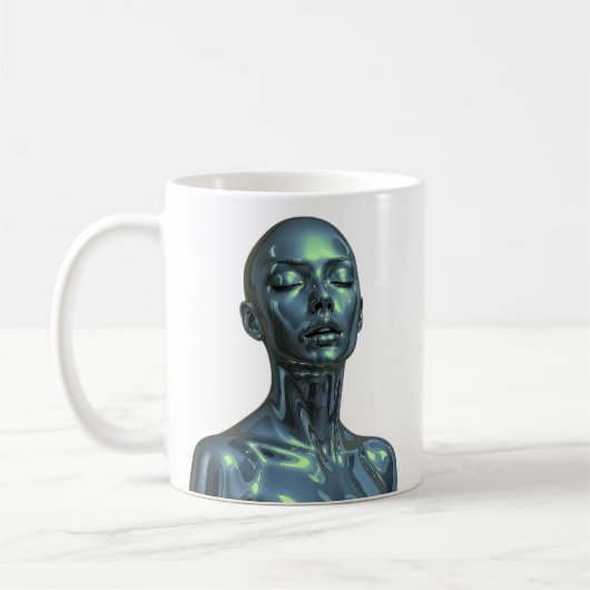 Smaragd-Schönheit Android Kaffeetasse (Links)