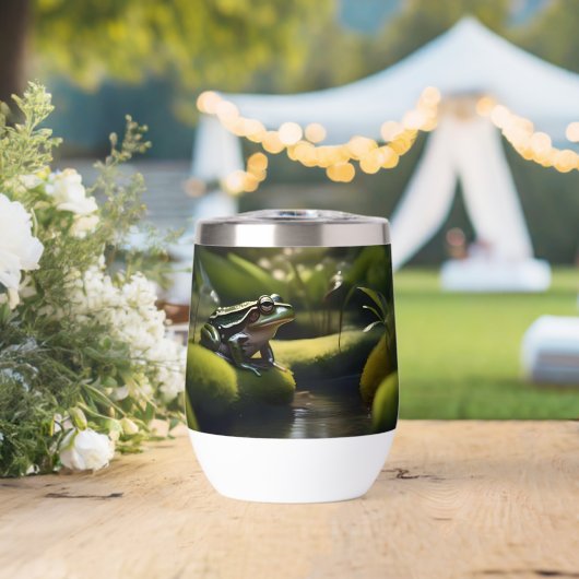 Smaragd Serenität: Ein grüner Frosch am Fluss, (Hochzeit (gedreht))