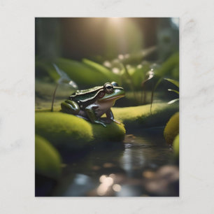 Smaragd-Serenität: Ein grüner Frosch am Fluss Flyer