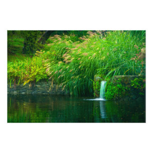 Smaragd-Stille am Gartenfall Fotodruck