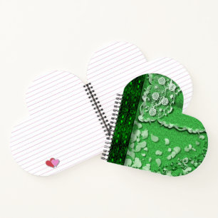 Smaragd-Träume Trompe L'oeil-Junk-Journal-Stil Notizblock