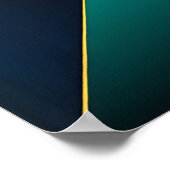 Smaragd- und Gold-Geometrie-Harmonie Poster (Ecke)