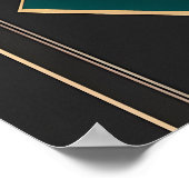 Smaragd- und Gold-Minimalismus Poster (Ecke)