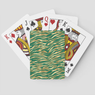 Smaragd- und Gold-Safari-Serie Design 2 Spielkarten