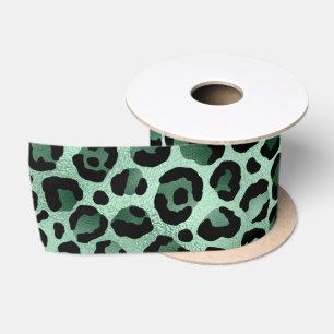 Smaragd- und Gold-Safari-Serie Design 9 Satinband
