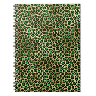 Smaragd- und Gold-Safari-Serien-Design 8 Notizblock