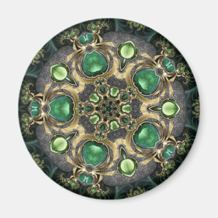 Smaragd-und GoldKaleidoskop Magnet