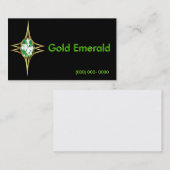 Smaragd-und Goldlogo-Visitenkarte Visitenkarte (Vorne/Hinten)