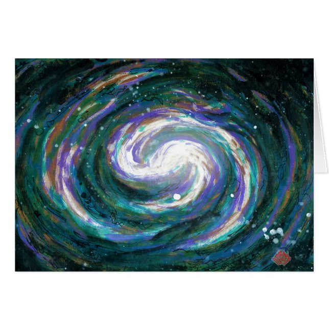 Smaragd und Lila Galaxie (Vorderseite (Horizontal))