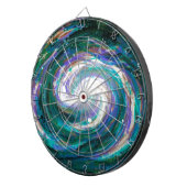 Smaragd und Lila Galaxie Dartscheibe (Vorderseite rechts)