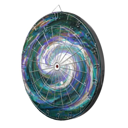 Smaragd und Lila Galaxie Dartscheibe (Vorderseite rechts)