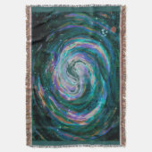 Smaragd und Lila Galaxie Decke (Vorderseite Vertikal)