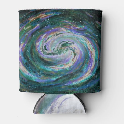 Smaragd und Lila Galaxie Dosenkühler (Vorderseite)