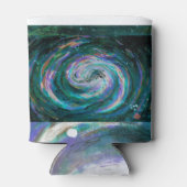 Smaragd und Lila Galaxie Dosenkühler (Rückseite)