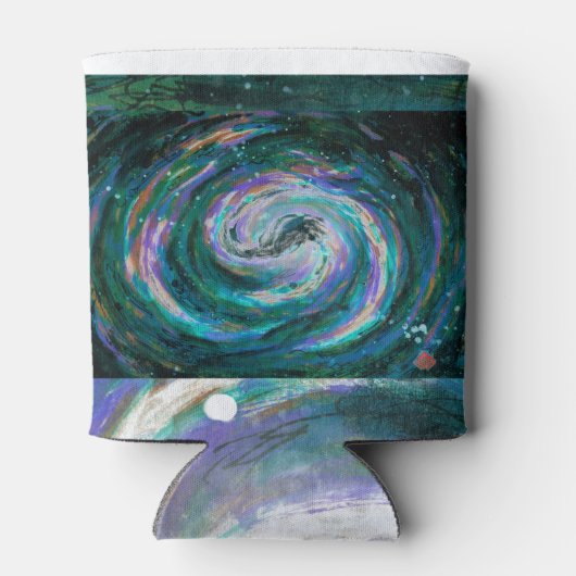 Smaragd und Lila Galaxie Dosenkühler (Rückseite)