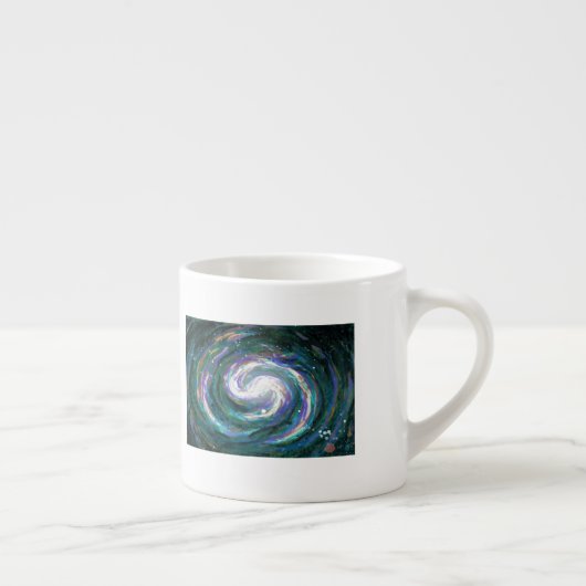 Smaragd und Lila Galaxie Espressotasse (Rechts)