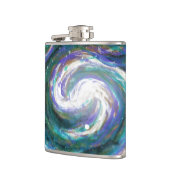 Smaragd und Lila Galaxie Flachmann (Links)