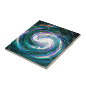 Smaragd und Lila Galaxie Fliese (Seite)