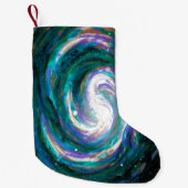 Smaragd und Lila Galaxie Kleiner Weihnachtsstrumpf (Vorderseite)