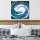 Smaragd und Lila Galaxie Leinwanddruck (Insitu (Schlafzimmer))