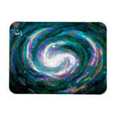 Smaragd und Lila Galaxie Magnet (Horizontal)