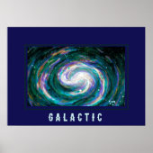 Smaragd und Lila Galaxie Poster (Vorne)