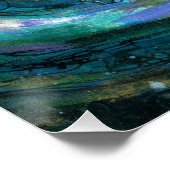 Smaragd und Lila Galaxie Poster (Ecke)