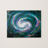 Smaragd und Lila Galaxie Puzzle (Horizontal)