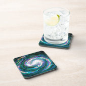 Smaragd und Lila Galaxie Untersetzer (Rechte Seite)