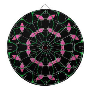 Smaragd- und Rosa-Kaleidoskop Dartscheibe