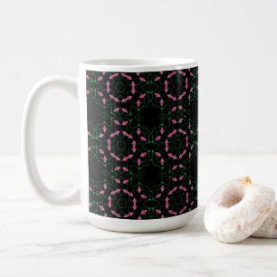 Smaragd- und Rosa-Kaleidoskop Kaffeetasse