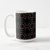 Smaragd- und Rosa-Kaleidoskop Kaffeetasse (Links)