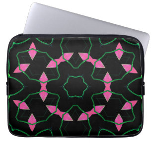 Smaragd- und Rosa-Kaleidoskop Laptopschutzhülle
