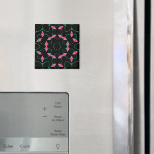 Smaragd- und Rosa-Kaleidoskop Magnet