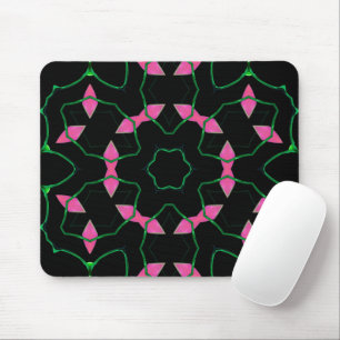 Smaragd- und Rosa-Kaleidoskop Mousepad