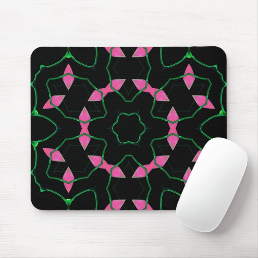 Smaragd- und Rosa-Kaleidoskop Mousepad (Mit Mouse)