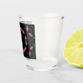 Smaragd- und Rosa-Kaleidoskop Schnapsglas (Rechts)