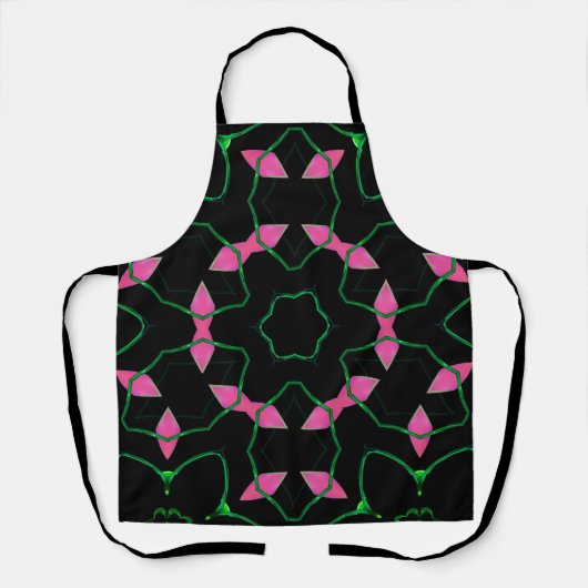 Smaragd- und Rosa-Kaleidoskop Schürze (Vorderseite)