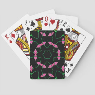Smaragd- und Rosa-Kaleidoskop Spielkarten