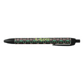 Smaragd- und Rosé-Blumenmuster Stift (Unterseite)