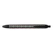Smaragd- und Rosé-Blumenmuster Stift (Rückseite)