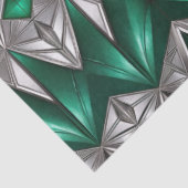 Smaragd und silber modernes Muster Seidenpapier (Detail)